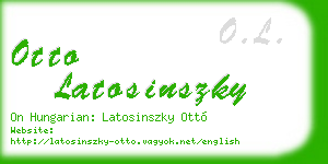 otto latosinszky business card