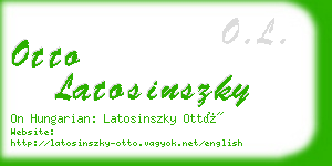 otto latosinszky business card